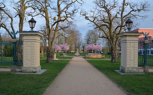 Eingang zum Europäischen Hugenottenpark, Foto: Anja Warning, Lizenz: TMU GmbH