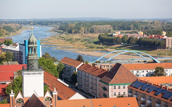 Blick vom Rathaus auf die Stadt Frankfurt (Oder), Foto: Florian Läufer, Lizenz: Seenland Oder-Spree