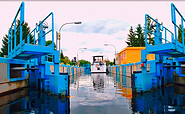 Boot in der Schleuse Zerpenschleuse, Foto: Torsten Stapel, Lizenz: Zweckverband Region Finowkanal