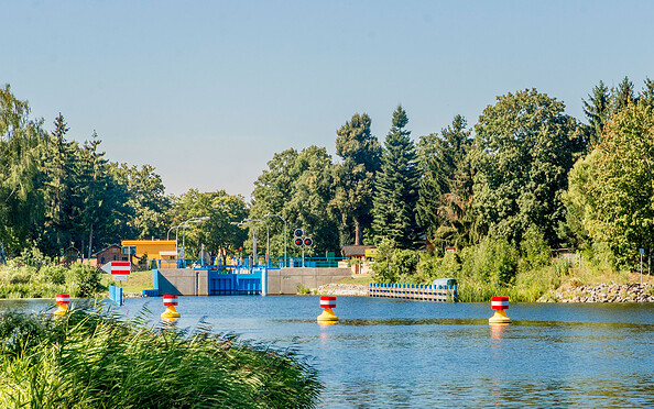 Blick auf Schleuse Zerpenschleuse, Foto: Torsten Stapel, Lizenz: Zweckverband Region Finowkanal