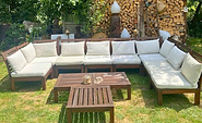 Sitzgelegenheit im Garten, Foto: Peter Becker, Lizenz: Amt Burg (Spreewald)