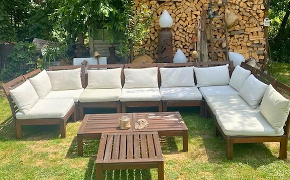 Sitzgelegenheit im Garten, Foto: Peter Becker, Lizenz: Amt Burg (Spreewald)