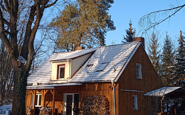 Ferienhaus mit dem Rad im Winter, Foto: Ferienhaus mit dem Rad, Lizenz: Amt Burg (Spreewald)