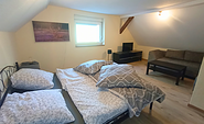 Ferienwohnung oben - Schlafzimmer, Foto: Ferienhaus mit dem Rad, Lizenz: Amt Burg (Spreewald)