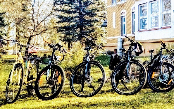 Leihräder im Außenbereich bei FamilyandBike, Foto: E. Grieger, Lizenz: E. Grieger