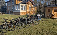 Fahrräder und Anhänger zum Ausleihen bei FamilyandBike, Foto: E. Grieger, Lizenz: Tourismusverband Lausitzer Seenland e.V.