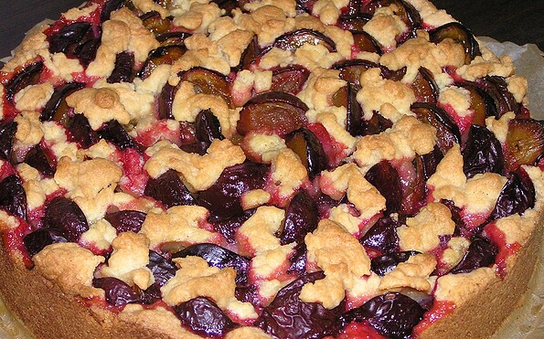 Pflaumenkuchen, Foto: U. Schünemann, , Lizenz: Handweavery Geltow