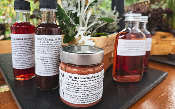 Kräuterprodukte, Foto: Sandra Fonarob, Lizenz: Tourismusverband Dahme-Seenland e.V.