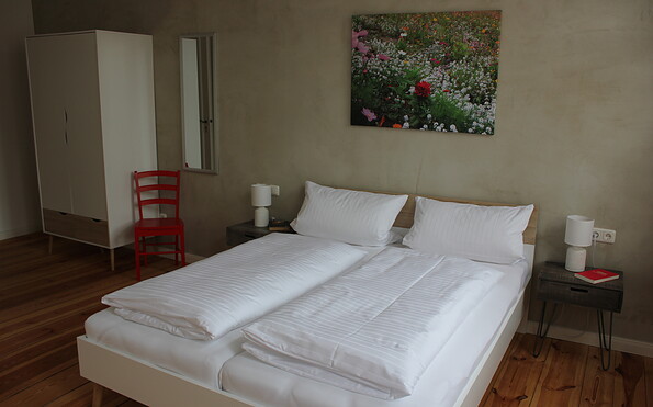 Schlafzimmer, Foto: Kerstin Maslow, Lizenz: Tourismusverband Prignitz e.V.