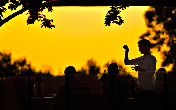 Terrasse im Abendlicht, Foto: ArtHotel Kiebitzberg, Lizenz: ArtHotel Kiebitzberg