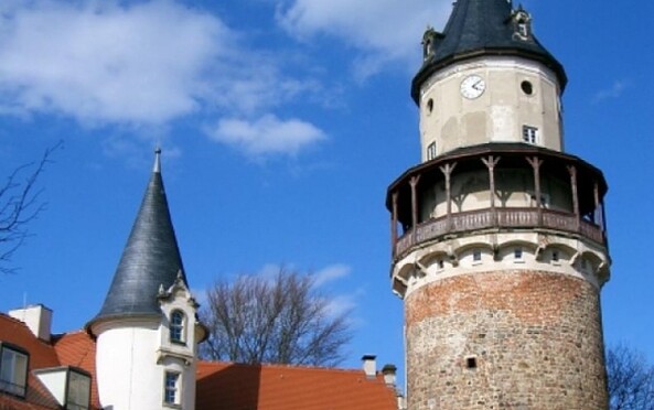 Der Turm von Schloss Wiesenburg, Foto: Wieck, Lizenz: TMB-Fotoarchiv