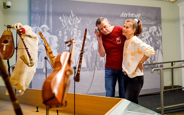 Typische Musikinstrumente im Wendischen Museum Cottbus, Foto: Andreas Franke, Lizenz: Andreas Franke