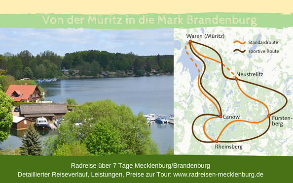 Routenverlauf der Radreise-Müritz-Brandenburg, Foto: R. Tetmeyer, Lizenz: R. Tetmeyer|radreisen-mecklenburg
