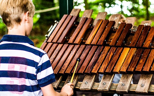 Barfusspark - Xylophon, Foto: Karsten Eichhorn, Lizenz: Der Barfußpark Beelitz-Heilstätten
