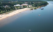 Seestrand Großkoschen am Senftenberger See, Foto: Zweckverband Lausitzer Seenland Brandenburg, Lizenz: Zweckverband Lausitzer Seenland Brandenburg