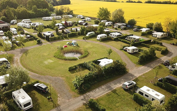 Campingplatz Mahlow von oben, Foto: Tom Loos, Lizenz: Tom Loos