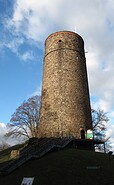 Der Bergfried - Burgfried Eisenhardt von Süden, Foto: Gregor Rom, Lizenz: Gregor Rom