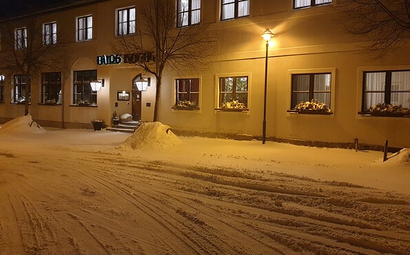 Außenansicht im Winter, Foto: Holger Stark, Lizenz: Holger Stark, Burg Hotel Ziesar