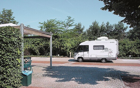 Caravanstellplatz im Spreeauenpark Cottbus, Foto: CMT Cottbus, Lizenz: CMT Cottbus