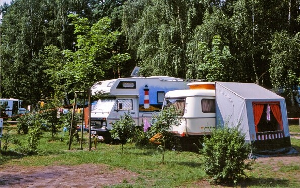 Wohnwagen auf dem Platz, Foto: Seecamp "Malge"