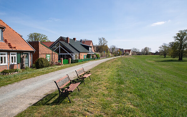 Houses at Elbe embankment, Foto: Steffen Lehmann, Lizenz: TMB