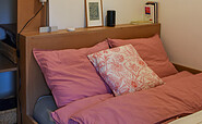 Schlafzimmer der Datsche am Haussee Wolfshagen, Foto: Beike