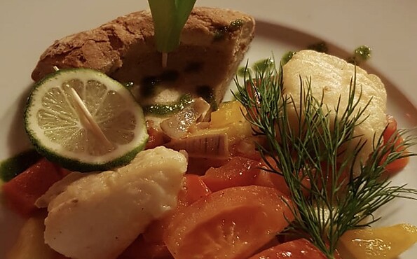 Essen im Gasthaus Flemmings, Foto: Campingplatz am Deulowitzer See