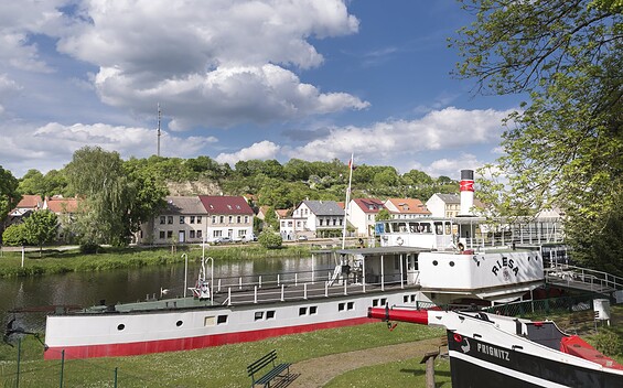 Blick auf den Seitenraddampfer RIESA, Foto: Steffen Lehmann, Lizenz: TMB Tourismus-Marketing Brandenburg GmbH