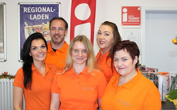 Das Team der Oranienburger Tourist-Information, Foto: Tourismus und Kultur Oranienburg gGmbH