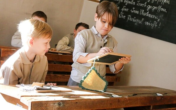 Schulmuseum Reckahn - Historischer Unterricht im Schulzimmer, Foto: Reckahner Museen