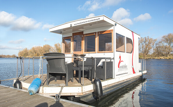 Waterhus Hausboot Harmony - Außenansicht, Foto: Maik Stellmacher, Lizenz: Maik Stellmacher