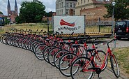 Leihfahrräder, Foto: Silva Glaser, Lizenz: Rhinpaddel Bootsvermietung