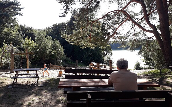 Ferienhaus am Wurlsee-Camping - Badestelle, Foto: Hoff, Foto: L. Hoff, Lizenz: L. Hoff