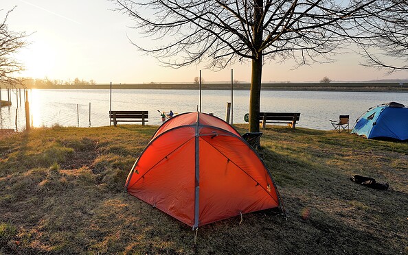 Sonnenaufgang auf dem Zeltplatz, Foto: Technische Werke Schwedt GmbH, Lizenz: Technische Werke Schwedt GmbH