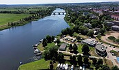 Luftaufnahme des Campingplatzes, Foto: Anne Wohlgemuth, Lizenz: Technische Werke Schwedt GmbH