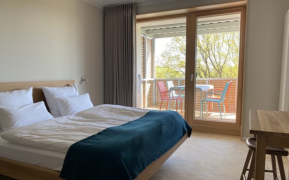 Beispiel Schlafzimmer und Balkon, Foto: Anet Hoppe, Lizenz: TMU GmbH