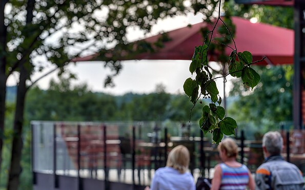 Blick auf die Terrasse, Foto: ArtHotel Kiebitzberg