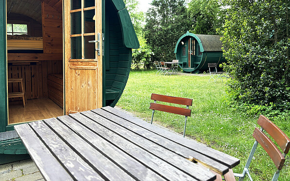 KCP Lübben, Mietunterkunft Campingfässer, Foto: Helmut KNAUS KG Campingparks, Lizenz: Helmut KNAUS KG Campingparks