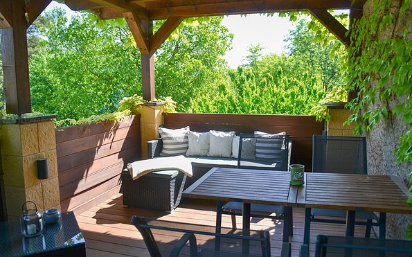 Gästewohnung OG, Balkon mit Sitzecke, Foto: Kerstin Geilich, Lizenz: MuT
