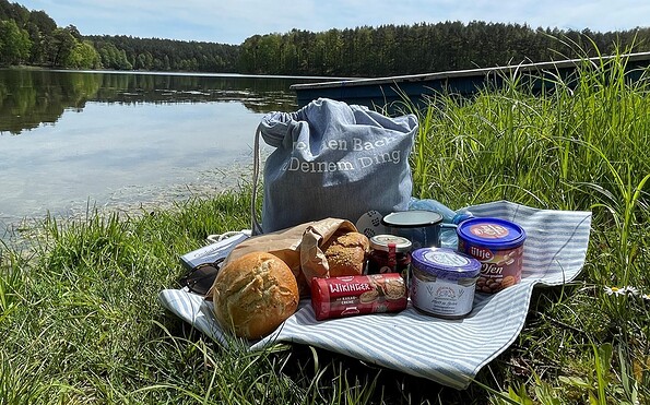 Picknicken am Schervenzsee, Foto: Constanze Mikeska, Lizenz: Tourismusverband Seenland Oder-Spree