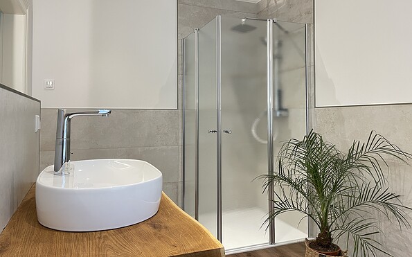 Ferienwohnung Florentine - Badezimmer, Foto: Ulrike Haselbauer, Lizenz: Tourismusverband Lausitzer Seenland e.V.