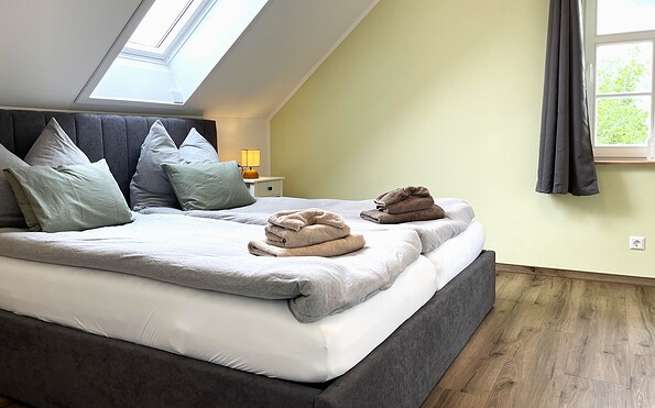 Ferienwohnung Merle - Schlafzimmer 1, Foto: Ulrike Haselbauer, Lizenz: Tourismusverband Lausitzer Seenland e.V.