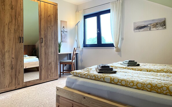 Schlafzimmer, Foto: Ulrike Haselbauer, Lizenz: Tourismusverband Lausitzer Seenland e.V.