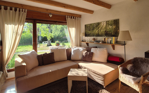 Gemütlicher Wohnbereich, Foto: Karin Komann, Lizenz: Ferienhaus Spreewaldidylle