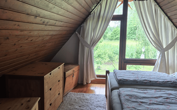 Schlafzimmer, Foto: Karin Komann, Lizenz: Ferienhaus Spreewaldidylle