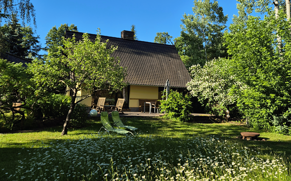 Garten mit Terasse, Foto: Karin Komann, Lizenz: Ferienhaus Spreewaldidylle