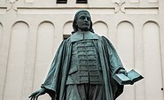 Paul-Gerhardt-Statue in Lübben, Foto: Kristin Anders, Lizenz: Tourismusverband Spreewald