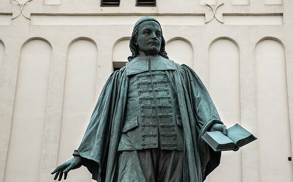 Paul-Gerhardt-Statue in Lübben, Foto: Kristin Anders, Lizenz: Tourismusverband Spreewald