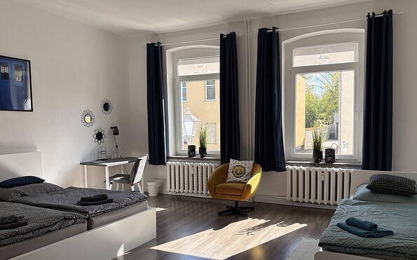 Schlafzimmer 1, 3er, Foto: Ferienwohnung Gubener Neißeglück 23, Lizenz: Ferienwohnung Gubener Neißeglück 23