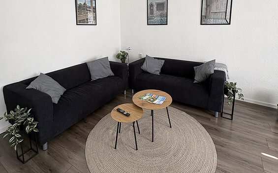 Wohnzimmer - Sitzbereich, Foto: Ferienwohnung Gubener Neißeglück 23 , Lizenz: Ferienwohnung Gubener Neißeglück 23